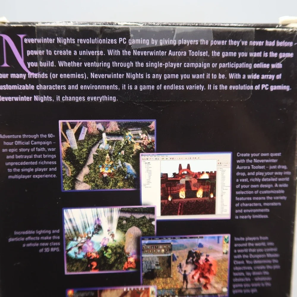 Neverwinter Nights Big Box PC CD-ROM Video Game RPG‎ BioWare Cloth Map